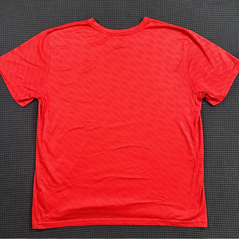 Nike Dri Fit Running Shirt Bright Orange Athletic Tee Mens XL - Picture 7 of 7